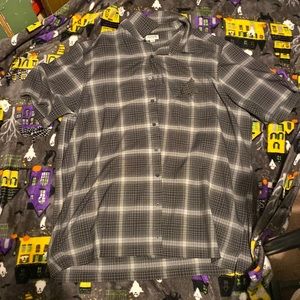 Black and grey button up